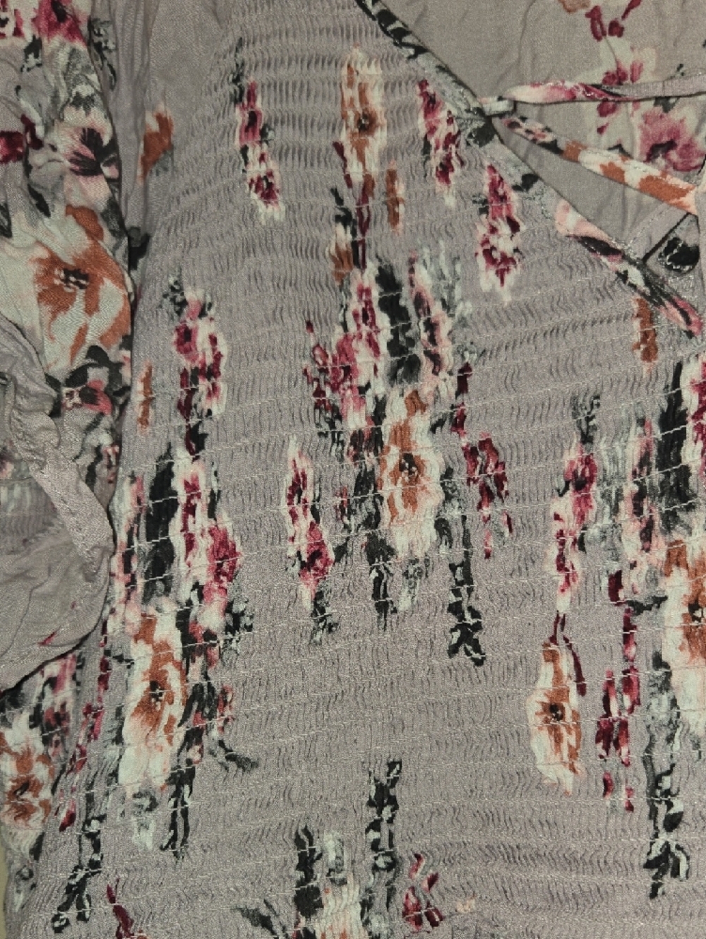 torrid Lavender Floral Smocked Babydoll Dress - Picture 5 of 5